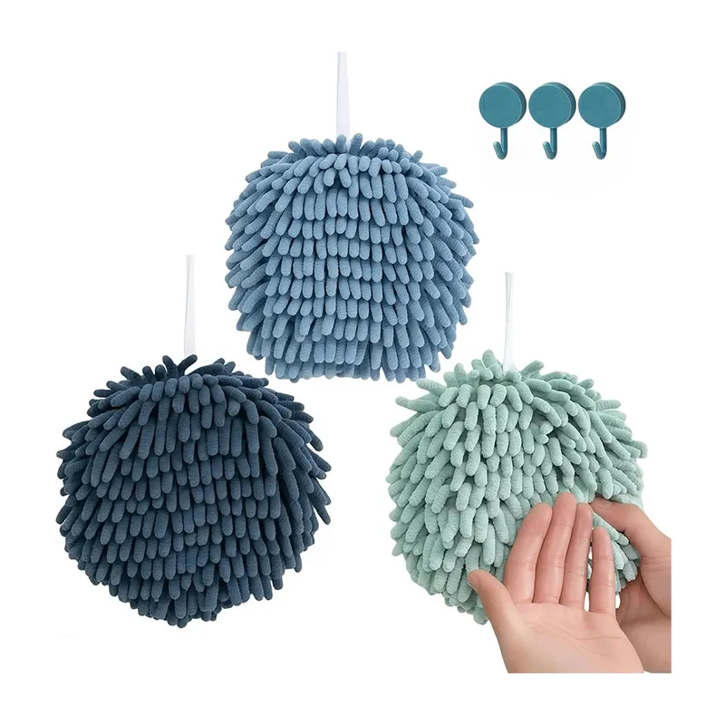 Chenille Ball Shaped Towel Sets